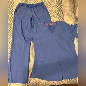 Med Couture Blue Scrub Set